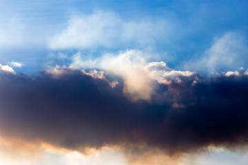 Industrial smoke closes the sun in the sky