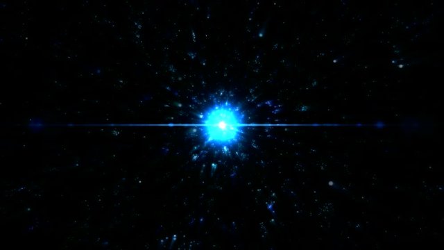 Stars or Energy Particle Charging Animation - Loop Blue