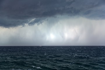 Large storm over the sea photo