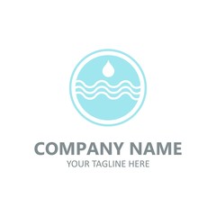Water nature concept logo element emblem vector illustration