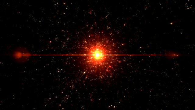 Stars or Energy Particle Charging Animation - Loop Fiery Red