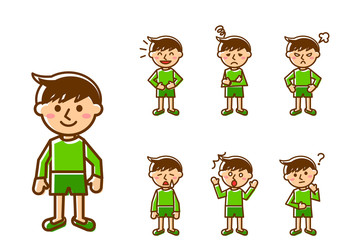 男の子　表情　全身　セット