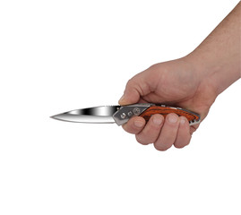 scyzoryk nóż w dłoni