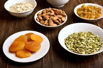 Ingredients for cooking granola