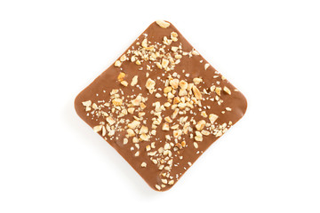 Luxury handmade chocolate bar on white background
