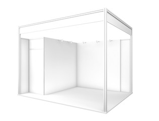 Trade show booth. 3d render