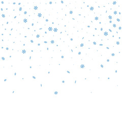 Christmas winter white background with Christmas falling snowflakes. Blue elegant snowfall Christmas background. Happy New Year card design for holiday, winter Xmas decoration Vector illustration