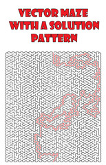 Vetor maze pattern, llabyrinth background