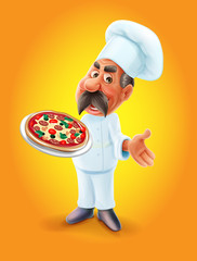 pizza service cartoon