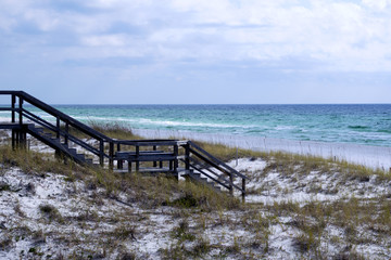 Beach with a path leading to it