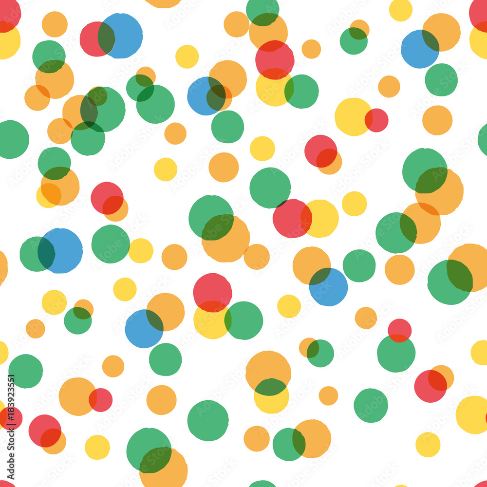 Poster Vector seamless pattern with big confetti.
