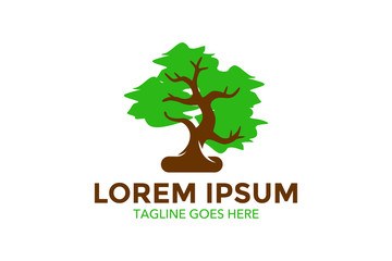 Obraz premium tree and leaf logo. vector illustration. editable