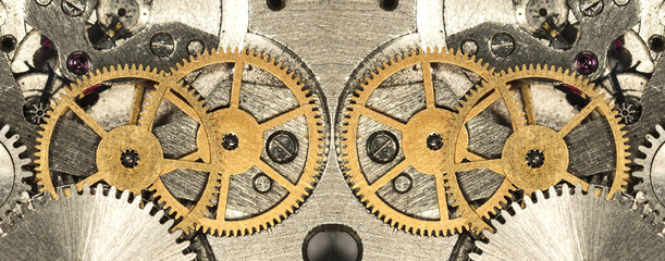 clockwork old mechanical watch, high resolution and detail