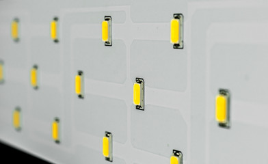 SMD LED on Aluminum Printed Circuit Board part of high power led light sistem