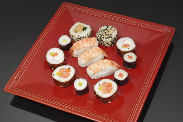 appetizing  portion sushi