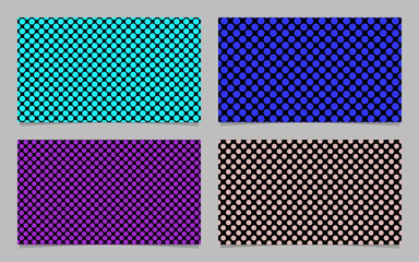 Modern polka dot business card background set - vector company design with colored circles