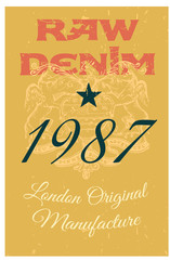 London original manufacture clothing tag, for retail business, denim or other product.