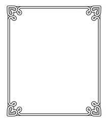 Frame with Heart-shaped Figure Vector Illustration