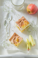 Homemade apple pie made of fresh ingredients