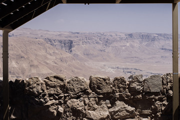 Ancient window in Masada