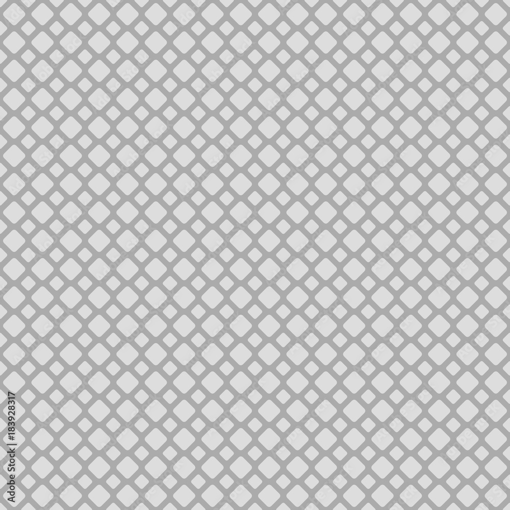 Poster grey abstract seamless rounded square grid pattern background design - vector graphic
