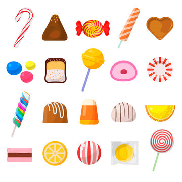 Sweet candy icon set