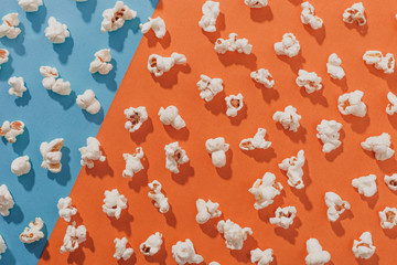 Popcorn on a colorful background