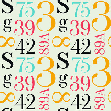 Simple Typographic Pattern For Print And Media.