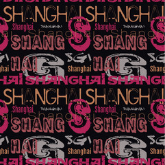 Shanghai city pattern, design for print and media.