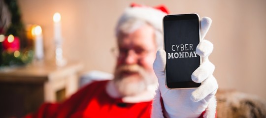 Composite image of title for celebration of cyber monday  - Powered by Adobe