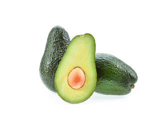 Avocado on white background