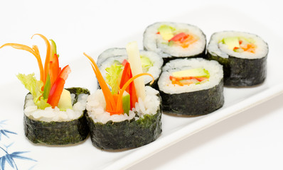 vegetarian sushi rolls