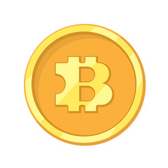 Crypto currency symbol. Bitcoin sign icon. Vector illustration.