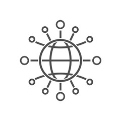 Global communication sign. Vector illustration.