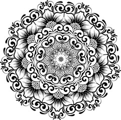 floral round lace mandala