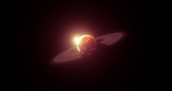 Lava planet eclipsing a star or sun