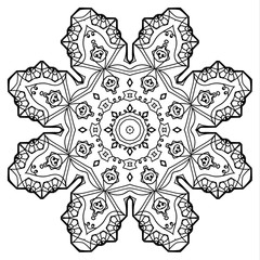 Flower Mandala. Vintage decorative elements.