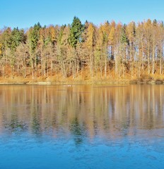 Wasserspiegelung am Gübsensee, St. Gallen