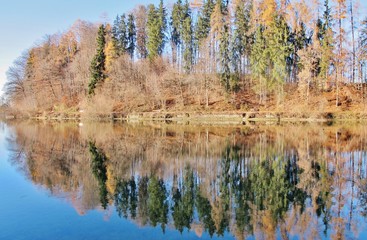 Wasserspiegelung am Gübsensee, St. Gallen
