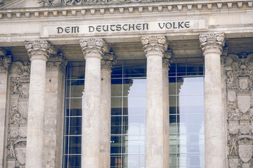 Reichstag building, seat of the German Parliament (Deutscher Bundestag), in Berlin, Germany