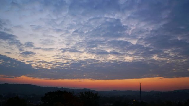 Morning time lapse of cloudy sky