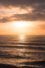 Sunlight view by the ocean.