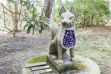 Fox statue near Enryaku-ji