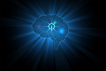 Artificial intelligence. Technology web background. Virtual concept