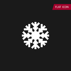Flat design. Symbol of winter, frozen. New Year holiday. Graphic element decoration. Vector illustration. Snov icon
