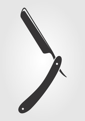 Straight razor icon. Vector illustration