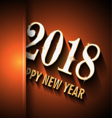 2018 Happy New Year Background for your Seasonal Flyers and Greetings Card