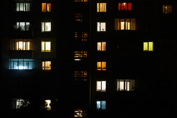 Apartment building night © pavlofox