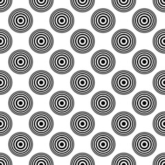 Seamless monochrome circle pattern background design - vector illustration
