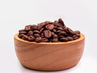  Brown coffee beans.